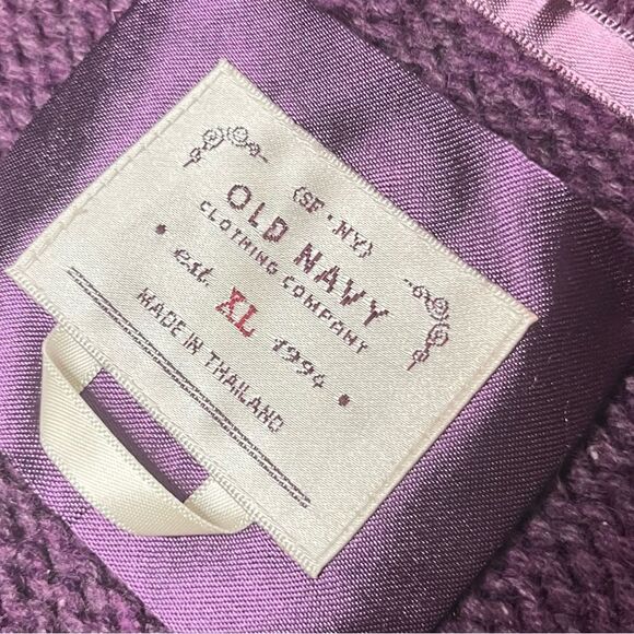 Old Navy Fair Isle Wide Sleeve V neck Sweater kangaroo pocket Vintage XL - Picture 7 of 7